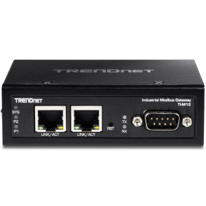 TRENDnet TI-M12 Modbus TCP to Serial RTU/ASCII Gateway, wide temperature range, IP30 rated